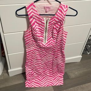 Lilly Pulitzer pink and white stripe dress